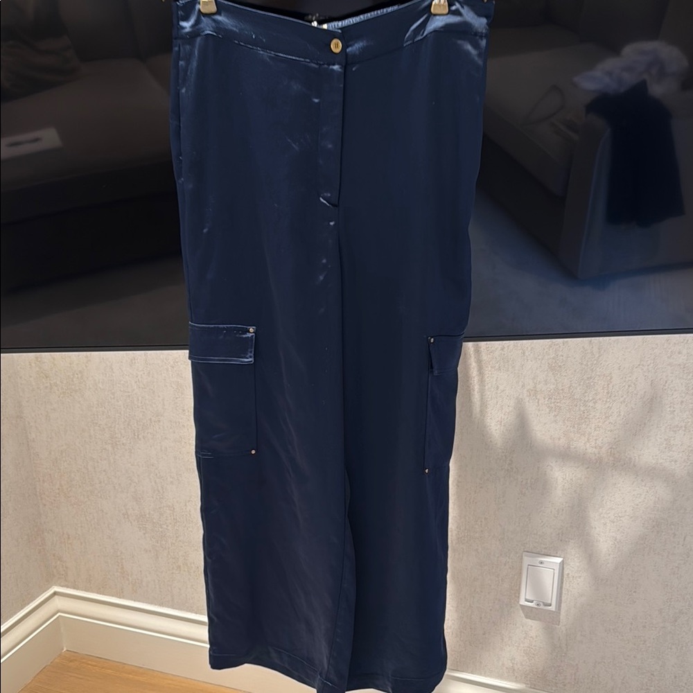 Michael Kors Navy Blue Flare Pants